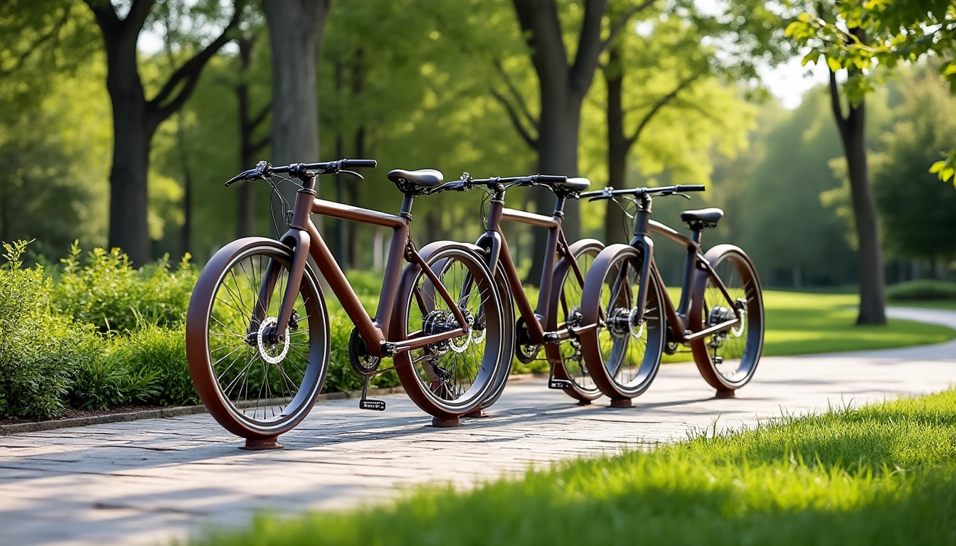 découvrez notre râtelier vélo en acier corten, conçu pour s'intégrer harmonieusement dans les parcs paysagers, alliant robustesse et esthétique naturelle.
