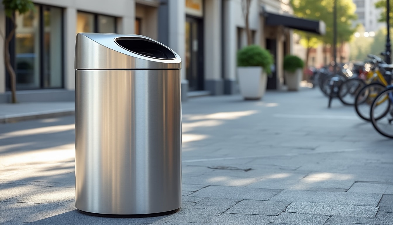 découvrez comment un opercule dédié sur la poubelle urbaine encourage le tri des canettes en aluminium, facilitant le recyclage et contribuant à la protection de l'environnement.