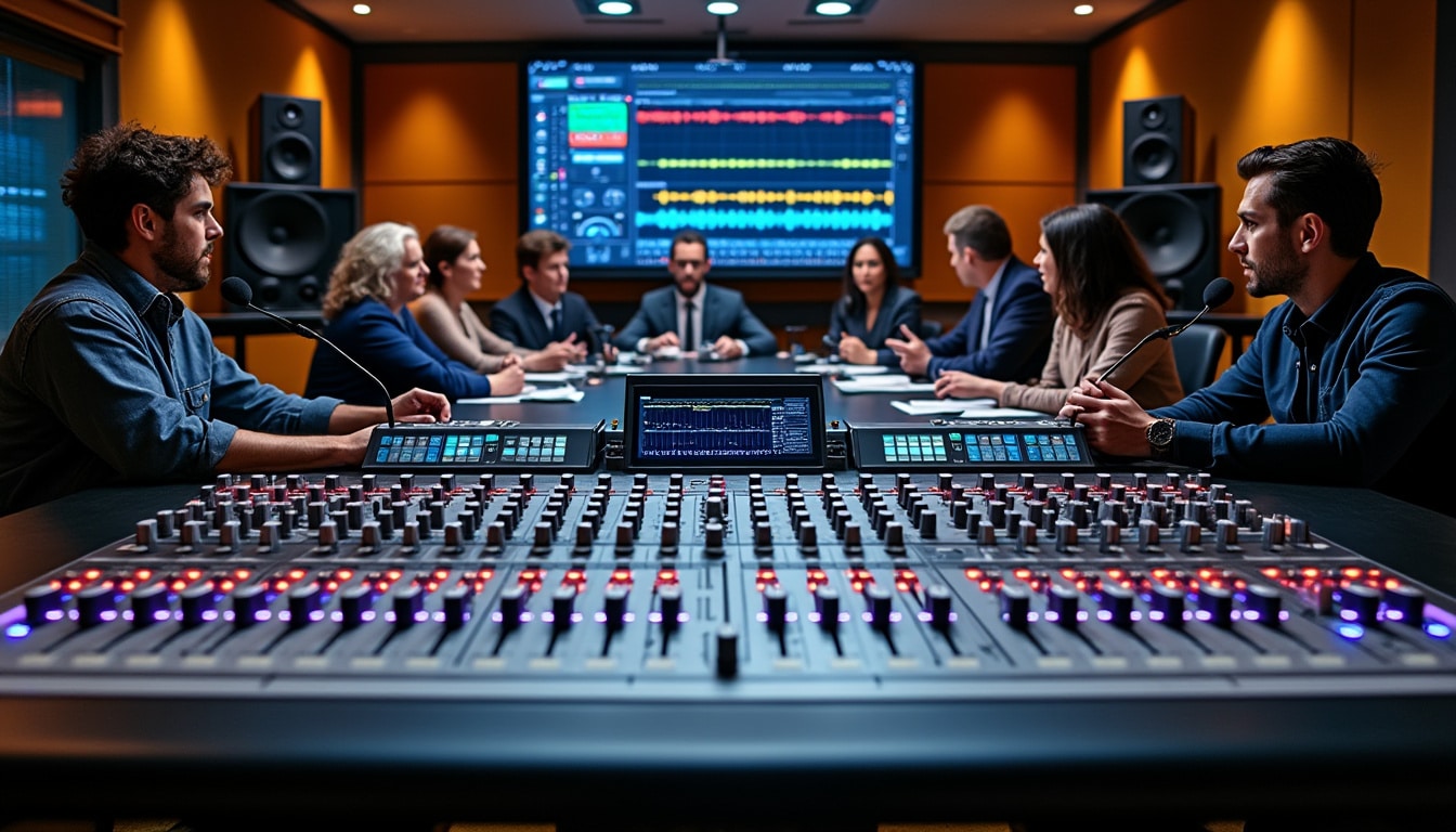 découvrez comment une table de mixage multipiste garantit un enregistrement sécurisé et de qualité lors de tables rondes complexes, assurant clarté et contrôle optimal des pistes audio.
