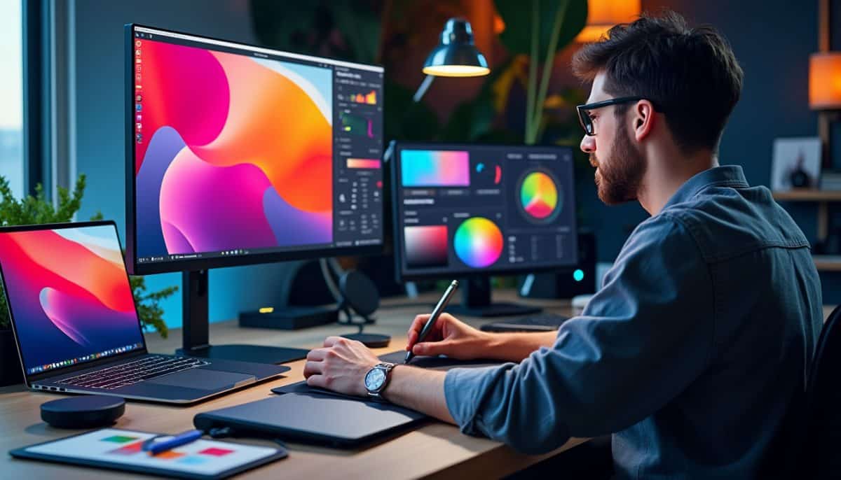 découvrez les composants qui limitent vraiment un pc portable pour graphiste : écran, mémoire vive, processeur et carte graphique.